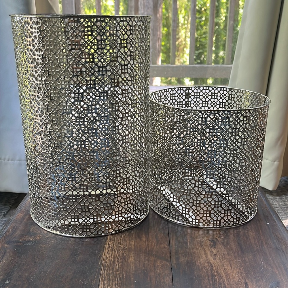 Pottery Barn indoor or outdoor candle holder